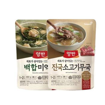 [동원] 양반 백합 미역국 4개 + 진국 소고기무국 4개