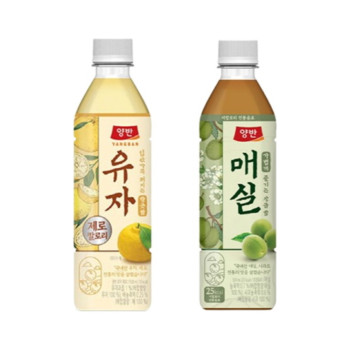 [동원] 양반 유자 500mL 12병 + 매실 500mL 12병