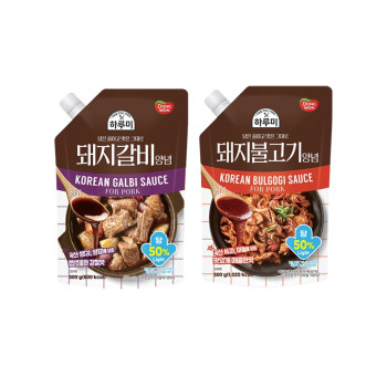 [동원] 하루미 돼지갈비양념 500g 2봉 + 돼지불고기양념 500g 2봉