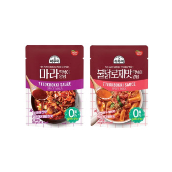 [동원] 하루미 마라 떡볶이양념 130g 5봉 + 불닭로제맛 떡볶이양념 130g 5봉