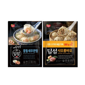 [동원] NEW 딤섬 샤오롱바오 390g 4봉 + 광동새우완탕 294g 2봉