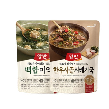 [동원] 양반 백합 미역국 4개 + 한우 사골 시래기국 4개