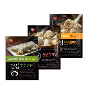 [동원] NEW 딤섬 새우하가우 300g 2봉 + 부추창펀 390g 2봉 + 샤오롱바오 390g 2봉