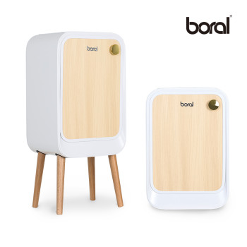 [보랄] 더블 도어 센서 휴지통 (화이트) 20L HNZ-K306C