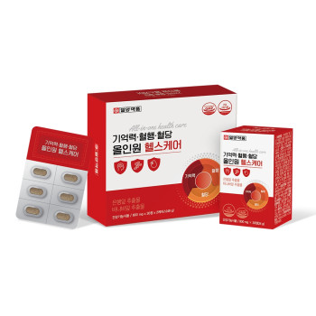 [일양약품] 기억력 혈행 혈당 올인원 헬스케어 (800mg*30정*2입)