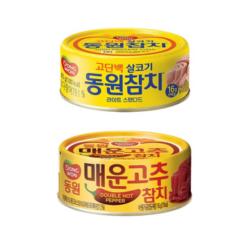 [동원] 라이트스탠다드 참치 150g x 4캔 + 매운고추참치 150g x 4캔 [2607]