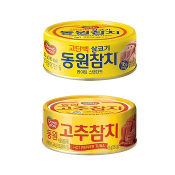 [동원] 라이트스탠다드 참치 85g x 10캔 + 고추참치 85g x 10캔 [2607]