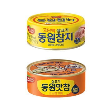 [동원] 라이트스탠다드 참치 150g x 4캔 + 동원맛참 고소참기름 참치 135g x 4캔 [2607]