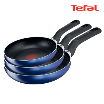 [테팔] 팬&냄비 PTFE 미드나잇 블루 3종세트 (프라이팬 20cm+24cm+26cm)