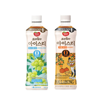 [동원] 보성홍차 아이스티 제로 샤인머스캣 500mL 12개 + 한라봉 500mL 12개