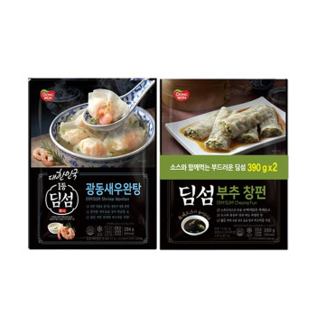 [동원] NEW 딤섬 부추창펀 390g 4봉 + 광동새우완탕 294g 2봉