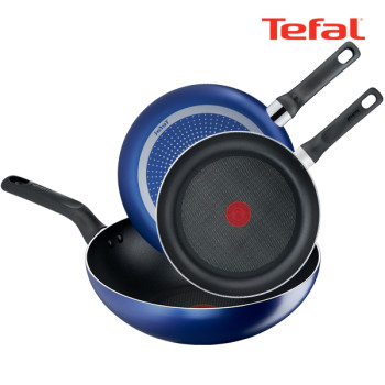 [테팔] 팬&냄비 PTFE 미드나잇 블루 3종세트 (프라이팬 26cm+28cm+볶음팬 28cm)