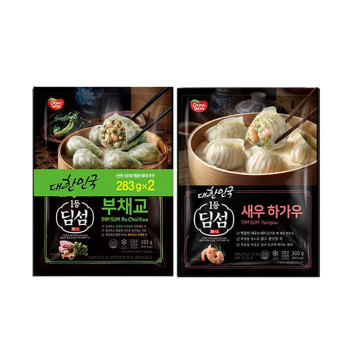 [동원] NEW 딤섬 부채교 283g 4봉 + 새우하가우 300g 4봉