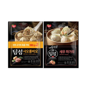 [동원] NEW 딤섬 새우하가우 300g 2봉 + 샤오롱바오 390g 2봉