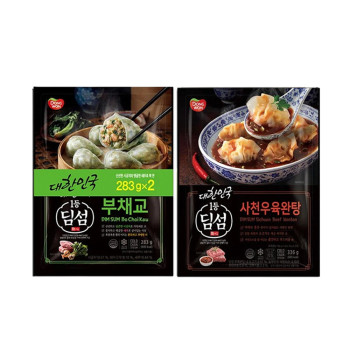 [동원] NEW 딤섬 부채교 283g 4봉 + 사천우육완탕 336g 2봉