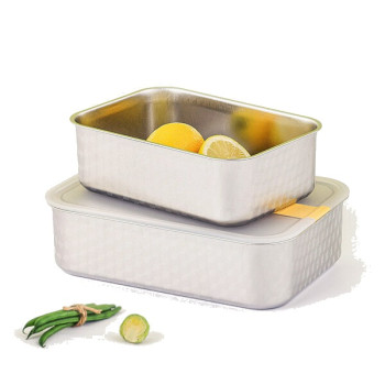 [네오플램] NEW 퍼펙트씰S 스텐304 밀폐용기 2종세트 (1150ml+1650ml)