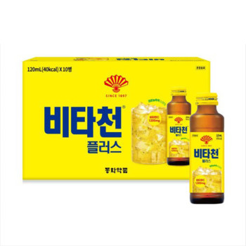(투와이) 동화약품 부채표 비타천 플러스 드링크 비타민 음료 120ml 10개입_tw