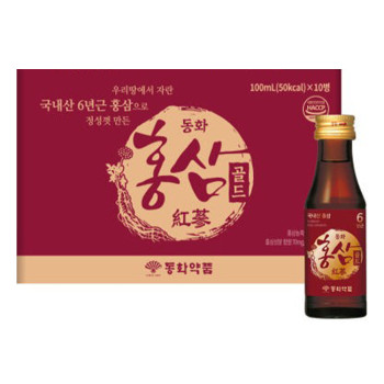 (투와이) 동화약품 부채표 홍삼골드 건강음료 100ml 10개입_tw