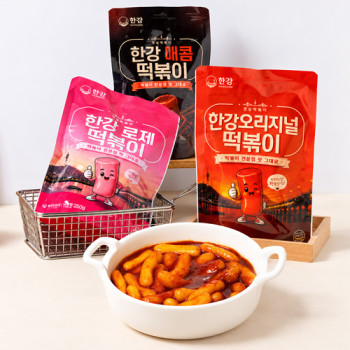 [상온/밀떡]한강떡볶이 오리지널/매콤/로제맛 250g 3팩/4팩