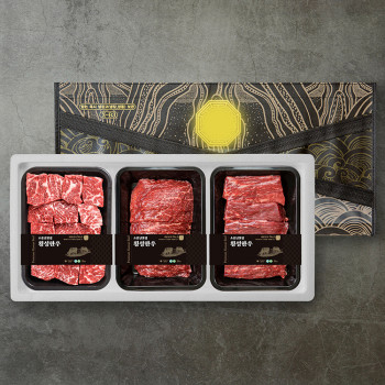 [더기다림 횡성한우] 1+ 횡성한우 정육 3호1.2kg [국거리 400g +불고기 400g +산적 400g]
