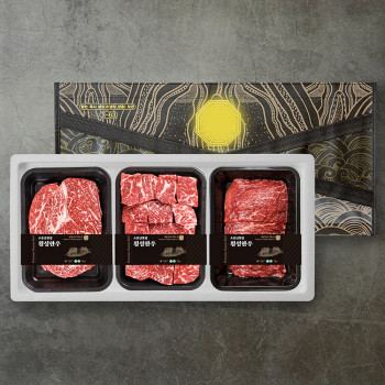 [더기다림 횡성한우] 1+ 횡성한우 정육 혼합2호 1.2kg [등심 400g +국거리 400g +불고기 400g]
