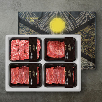 [더기다림 횡성한우] 1+ 횡성한우 정육 6호 1.6kg [국거리 400g +불고기 400g + 장조림 400g +산적 400g]
