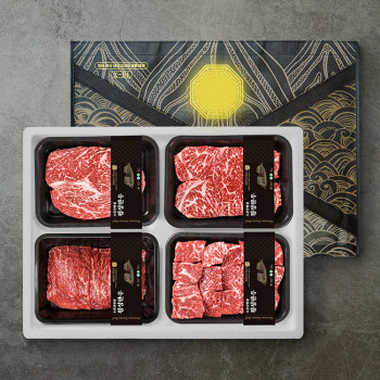 [더기다림 횡성한우] 1+ 횡성한우 정육 혼합 5호 1.6kg [등심 400g +채끝 400g 불고기 400g + 국거리 400g]