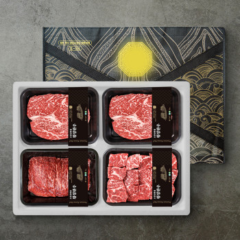 [더기다림 횡성한우] 1+ 횡성한우 정육혼합 6호 1.6kg [등심 400g +등심 400g 불고기 400g + 국거리 400g]