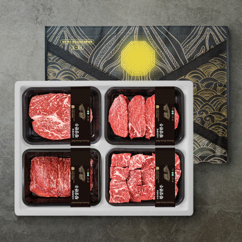 [더기다림 횡성한우] 1+ 횡성한우 정육혼합 7호 1.6kg [등심 400g +안심 400g 불고기 400g + 국거리 400g]
