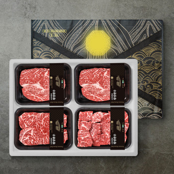 [더기다림 횡성한우] 1+ 횡성한우 정육혼합 8호 1.6kg [등심 400g +등심 400g 채끝 400g + 국거리 400g]