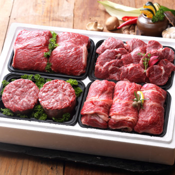[농할][명][횡성한우] 구이정육 1.6kg(등심 400g+특수부위 400g+불고기 400g+국거리 400g) [1등급이상]