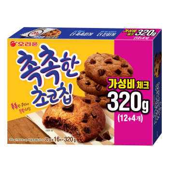 오리온 촉촉한 초코칩 320g 1개 초코 쵸코 과자 간식 디저트