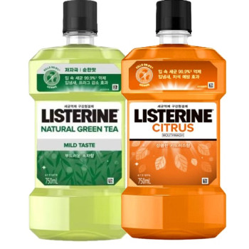 [동아제약] 내츄럴 그린티 리스테린 750ml / 시트러스 리스테린 750ml