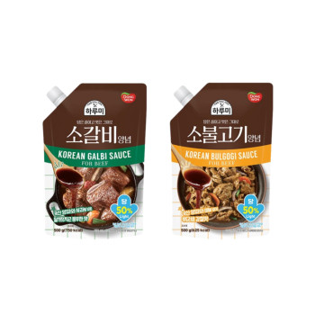 [동원] 하루미 소갈비양념 500g 2봉 + 소불고기양념 500g 2봉