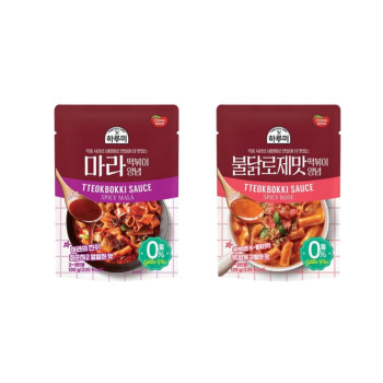 [동원] 하루미 마라 떡볶이양념 130g 5봉 + 불닭로제맛 떡볶이양념 130g 5봉