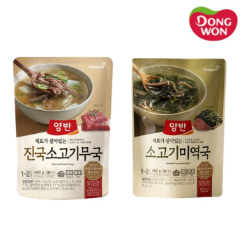 [동원] 진국 소고기무국 460g 4봉 + 소고기 미역국 460g 4봉