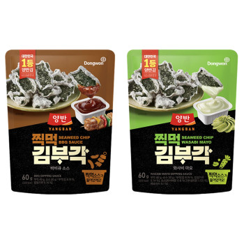 [동원] 양반 찍먹 김부각 바비큐소스 60g 2개 + 와사비마요 60g 2개