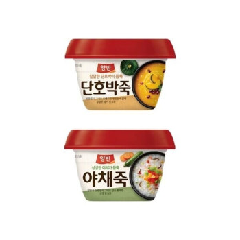 [동원] 양반 용기 호박죽 6개 + 야채죽 6개