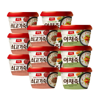 [동원] 양반 용기 쇠고기죽 6개 + 야채죽 6개