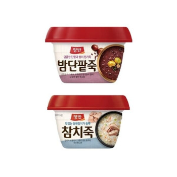 [동원] 양반 용기 밤단팥죽 6개 + 참치죽 6개