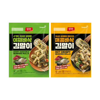 [동원] 양반 야채바삭 김말이 475g 2개 + 매콤바삭 김말이 475g 2개