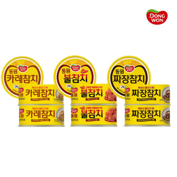 [동원] 불참치 (90g×3캔)+카레참치 (90g×3캔)+짜장참치 (90g×3캔)