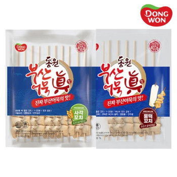 [동원] 부산어묵 진 사각꼬치 360g 2개 + 부산어묵 진 물떡꼬치 380g 1개