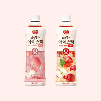 [동원] 보성홍차 아이스티제로 복숭아 500ml x 12개 + 애플 x 12개