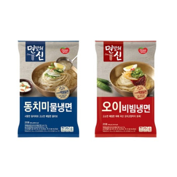 [동원] 면발의신 동치미 물냉면 806g (2인) 2개 + 오이 비빔냉면 436g (2인) 2개