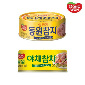 [동원] 라이트스탠다드 참치 85g 8캔 + 야채참치 90g 4캔