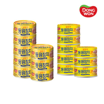 [동원] 라이트 스탠다드 참치 (85g×8캔)+콘참치 (85g×8캔)