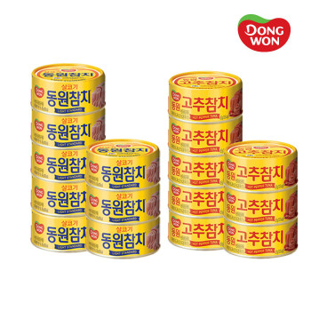 [동원] 라이트 스탠다드 참치 (85g×8캔)+고추참치 (85g×8캔)