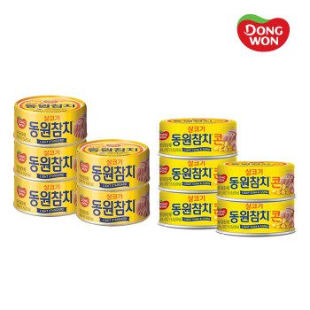[동원] 라이트 스탠다드 참치 (85g×6캔)+콘참치 (85g×6캔)