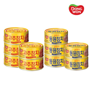 [동원] 라이트 스탠다드 참치 (150g×5캔)+고추참치 (150g 5캔)